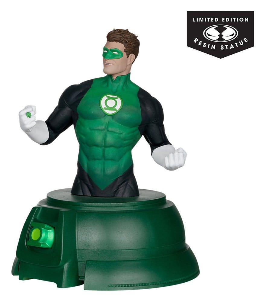 DC Direct Green Lantern byst 1/1 Hal Jordan med Power Ring Prop Replica (Gold Label) 26 cm