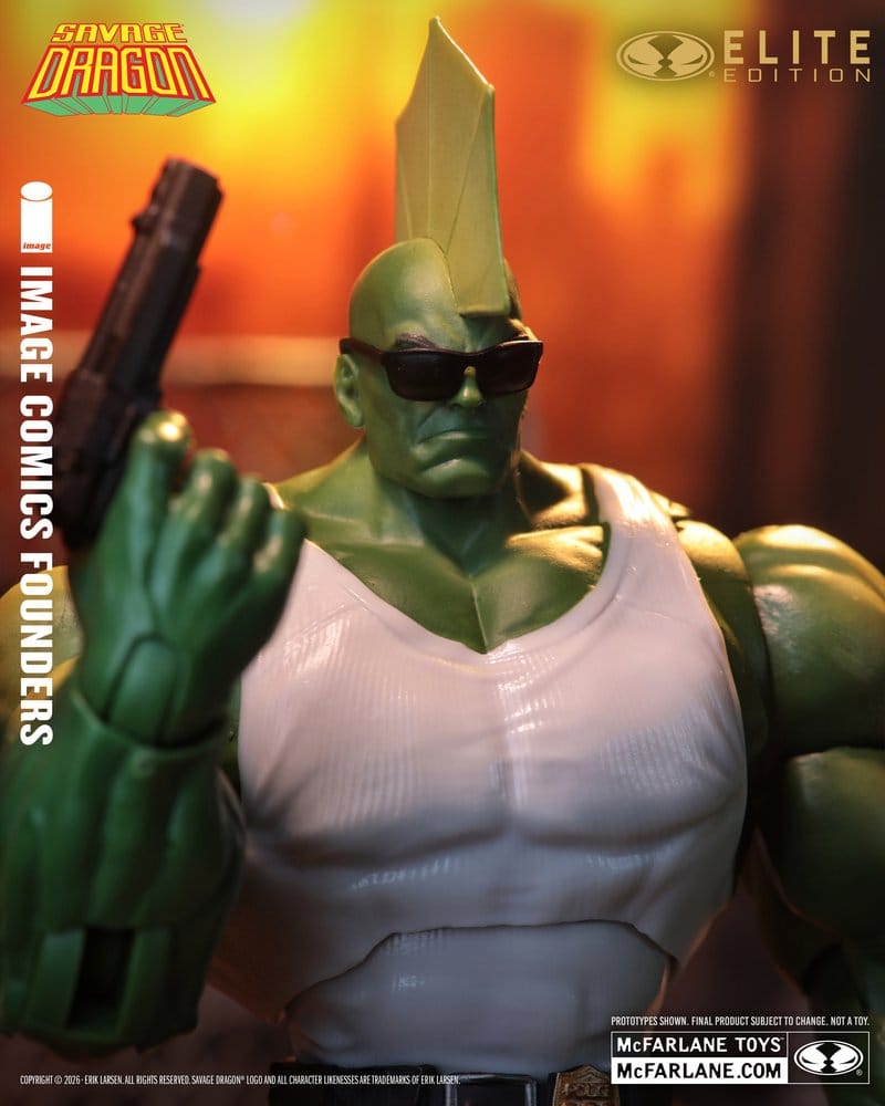 Savage Dragon från Image Comics Founders Series McFarlane Elite Edition Samlarfigur, 20 cm