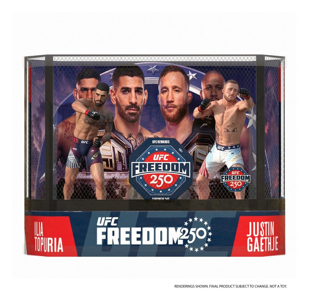 UFC McFarlane SportsPicks Actionfigur 2-pack Ilia Topuria vs Justin Gaethje (Freedom 250) 18 cm