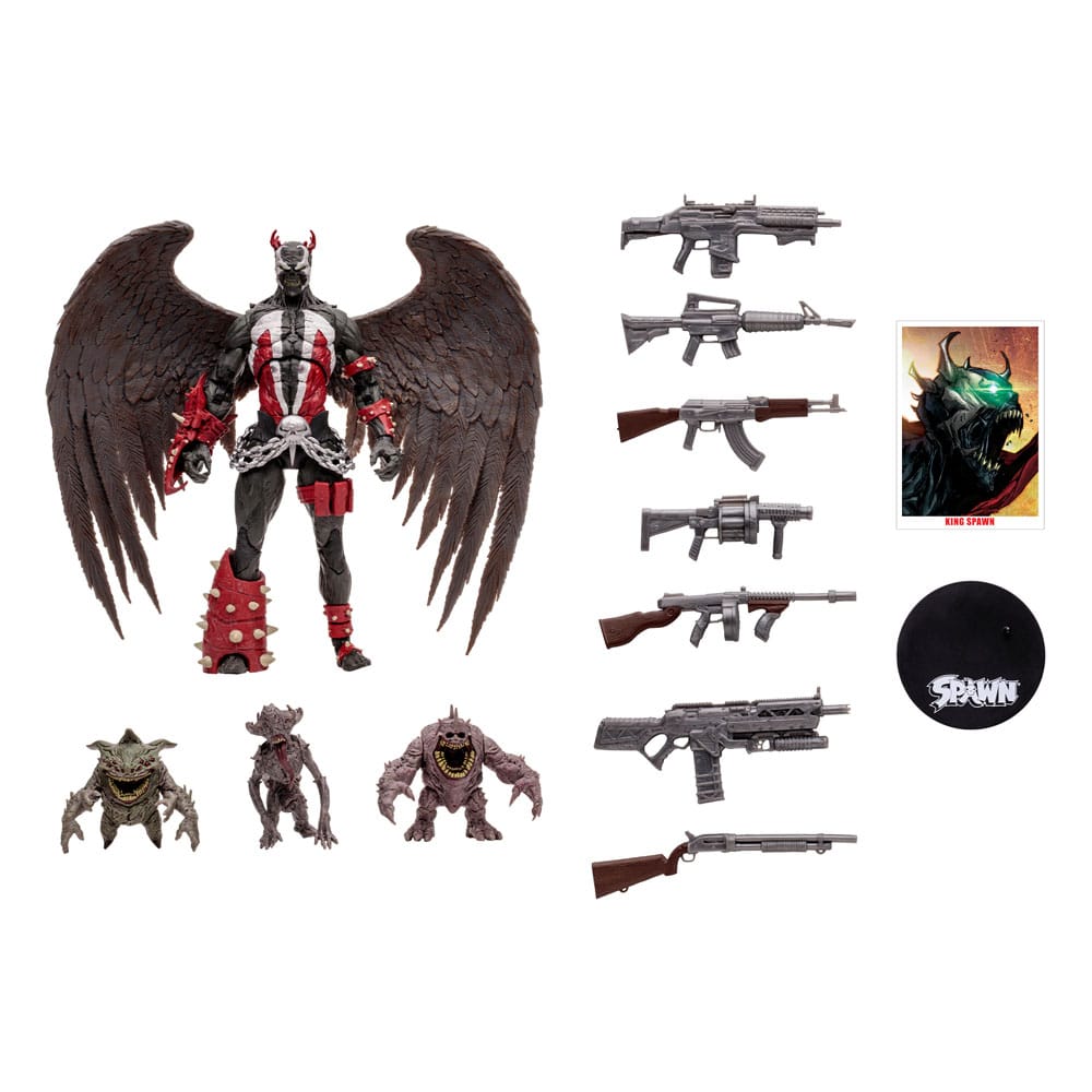 Spawn Megafig Actionfigur King Spawn med Vingar och Minions 30 cm McFarlane Toys