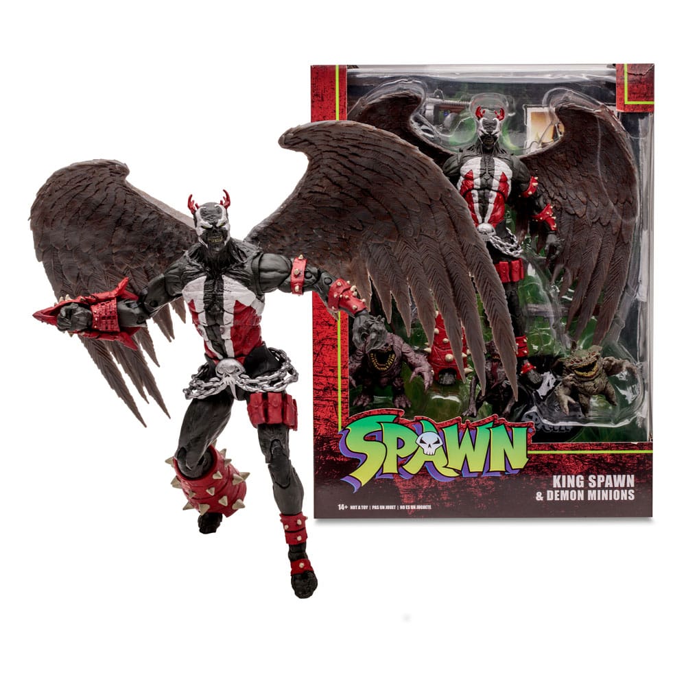 Spawn Megafig Actionfigur King Spawn med Vingar och Minions 30 cm McFarlane Toys