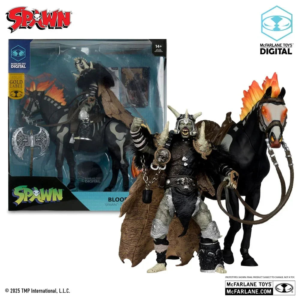 Spawn Actionfigur Bloodaxe med Häst - McFarlane Toys 30-årsjubileum McFarlane Toys