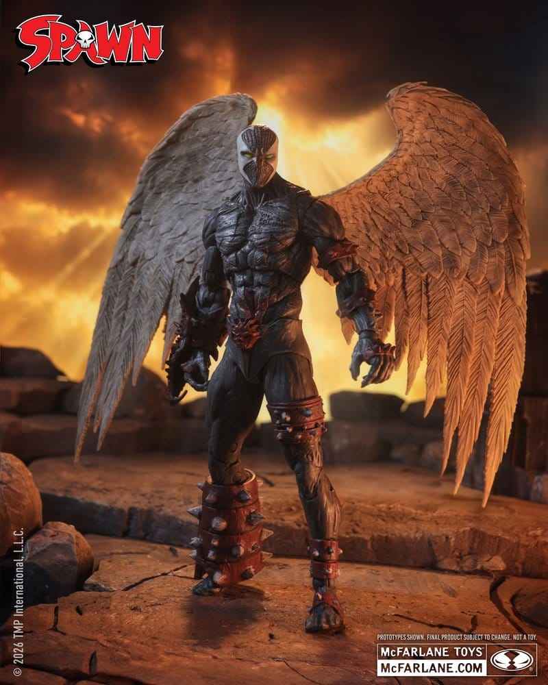 Spawn Leksaksfigur Wings of Redemption Spawn 23 cm - Detaljerad Samlarfigur med Stora Vingar och Displaybas