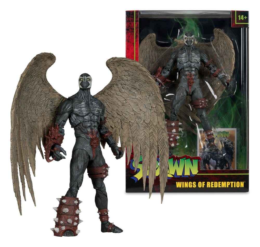 Spawn Leksaksfigur Wings of Redemption Spawn 23 cm - Detaljerad Samlarfigur med Stora Vingar och Displaybas