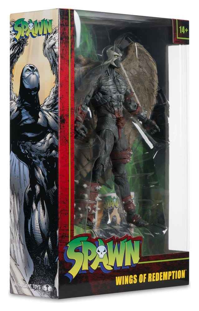 Spawn Leksaksfigur Wings of Redemption Spawn 23 cm - Detaljerad Samlarfigur med Stora Vingar och Displaybas