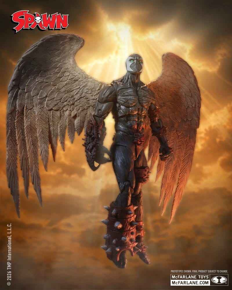 Spawn Leksaksfigur Wings of Redemption Spawn 23 cm - Detaljerad Samlarfigur med Stora Vingar och Displaybas