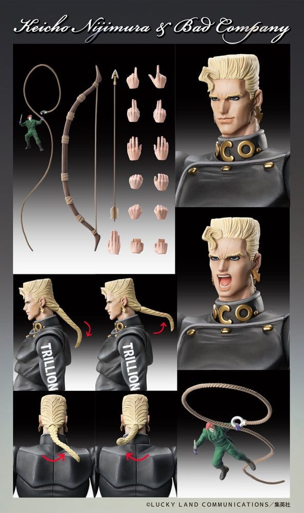 JoJo's Bizarre Adventure: Diamond Is Unbreakable - articulated collectible figure Chozokado Keicho Nijimura & Bad Company 17 cm