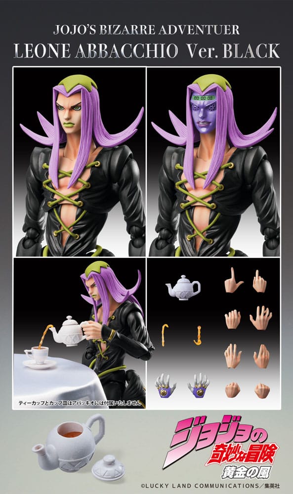 JoJo's Bizarre Adventure Part 5 Super Action Figur Chozokado Leone Abbacchio Black Ver. 16 cm Medicos Entertainment