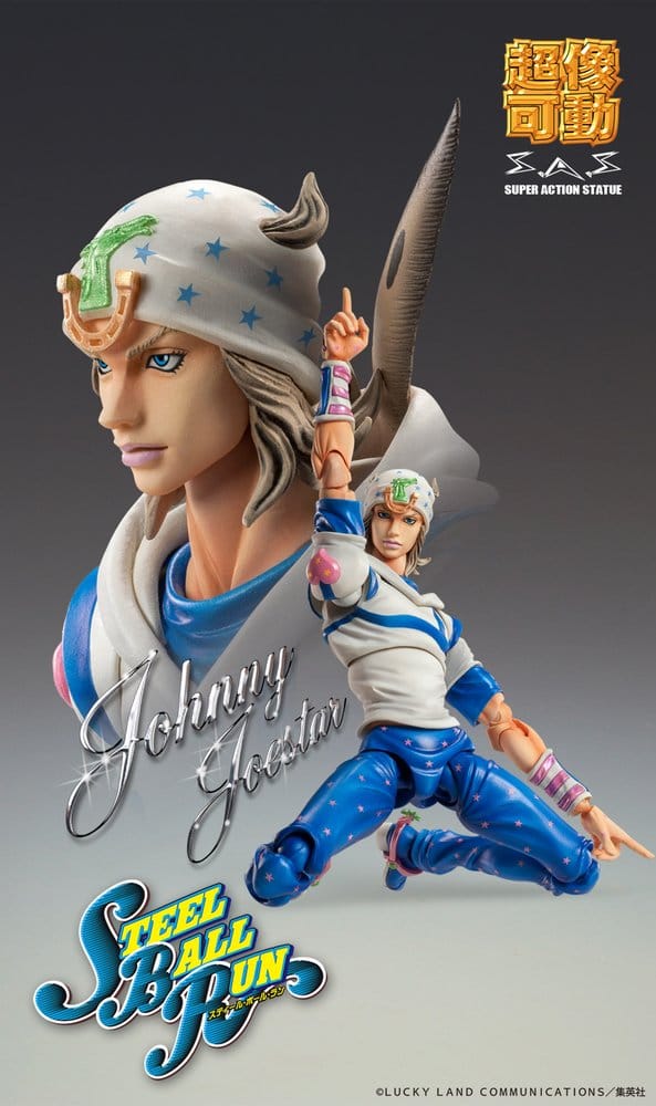 JoJo's Bizarre Adventure Del 7: Steel Ball Run Super Chozokado Actionfigur Johnny Joestar 15 cm