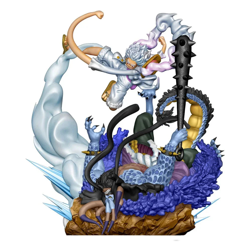 One Piece Petitrama PVC Mini Figur Logbox Re Birth Gear Fifth Special Set 9 cm Megahouse