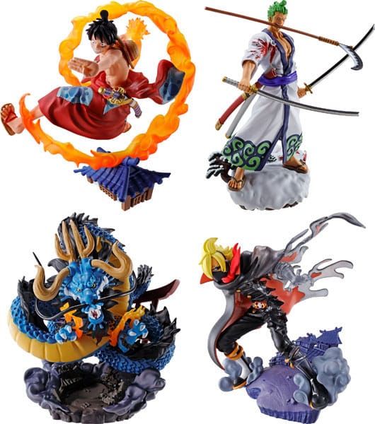 One Piece Petitrama PVC Mini Staty Logbox Re Birth Wano Kuni Vol. 1 Set 9 cm Megahouse