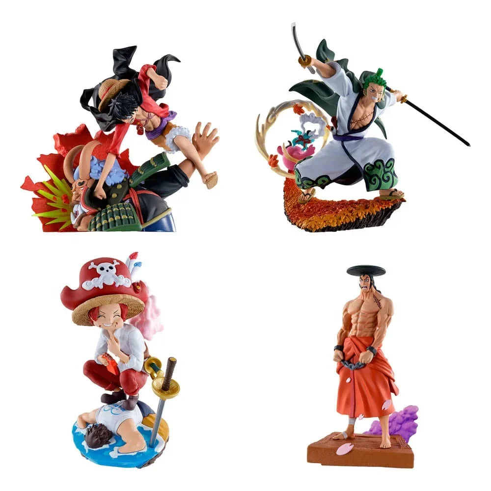 One Piece Petitrama PVC Mini Figur Logbox Re Birth Wano Kuni Vol. 1 Set 9 cm Megahouse
