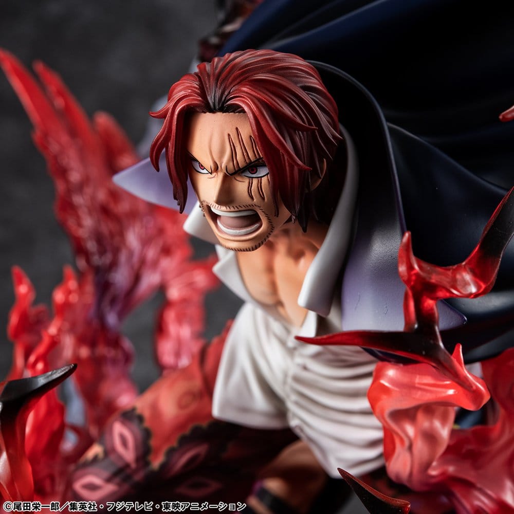 One Piece P.O.P SA-MAXIMUM PVC Figure Leader of the Red-Haired Pirates Red-Haired Shanks Kamusari 25 cm
