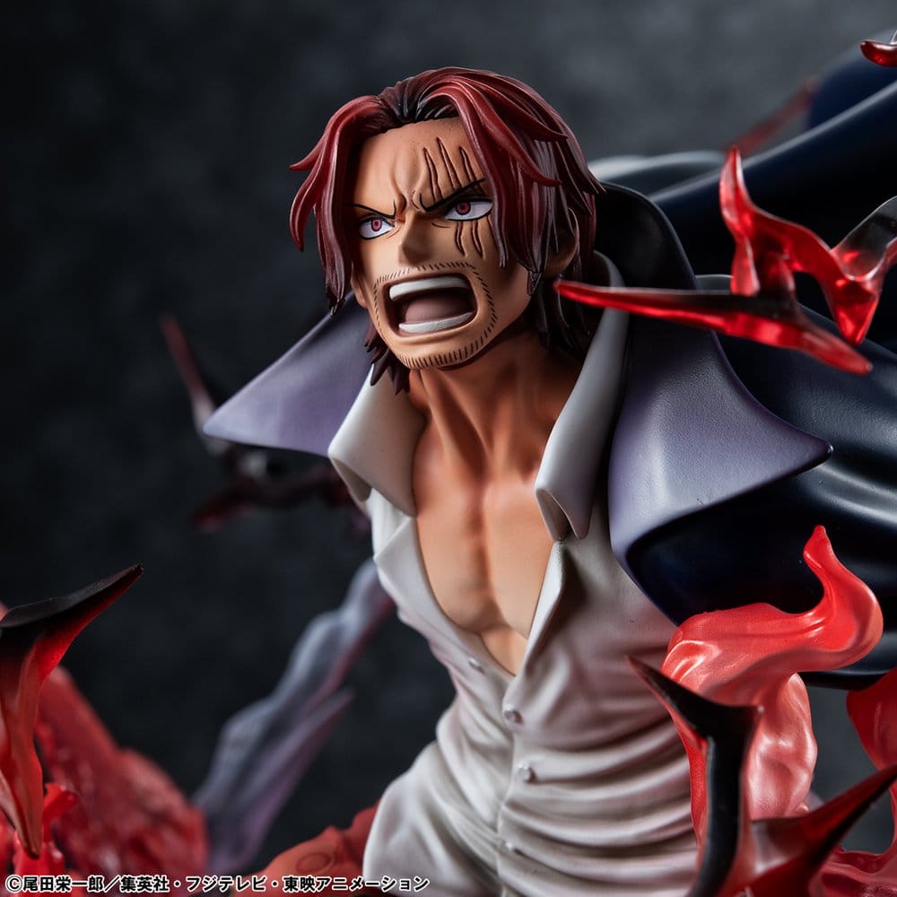 One Piece P.O.P SA-MAXIMUM PVC Figure Leader of the Red-Haired Pirates Red-Haired Shanks Kamusari 25 cm