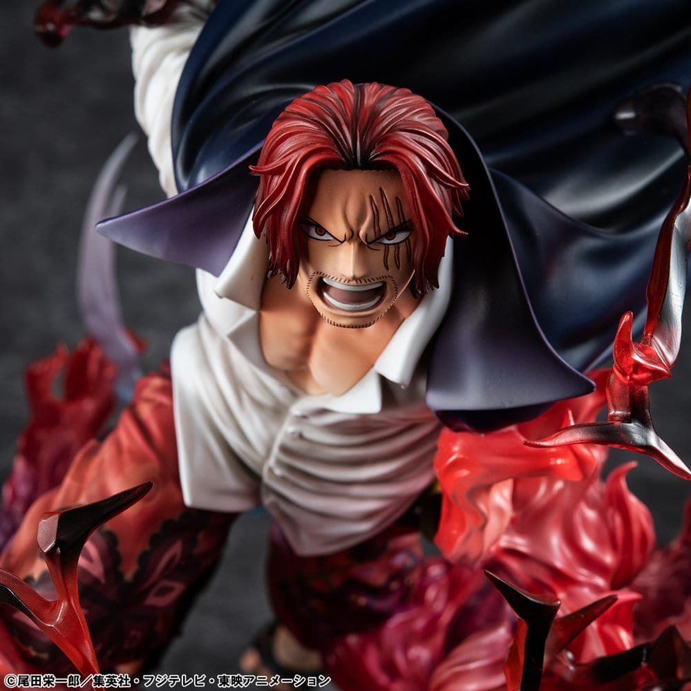 One Piece P.O.P SA-MAXIMUM PVC Figure Leader of the Red-Haired Pirates Red-Haired Shanks Kamusari 25 cm