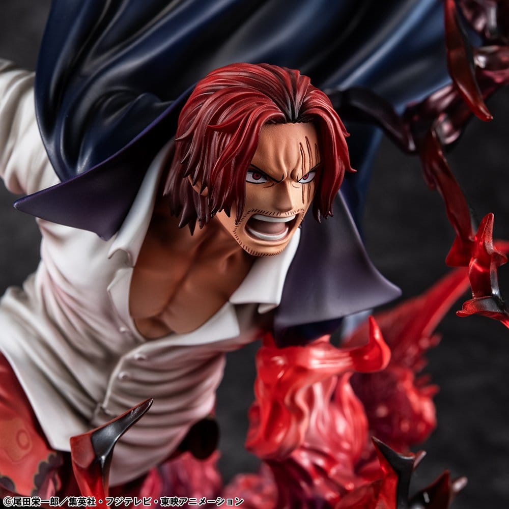 One Piece P.O.P SA-MAXIMUM PVC Figure Leader of the Red-Haired Pirates Red-Haired Shanks Kamusari 25 cm