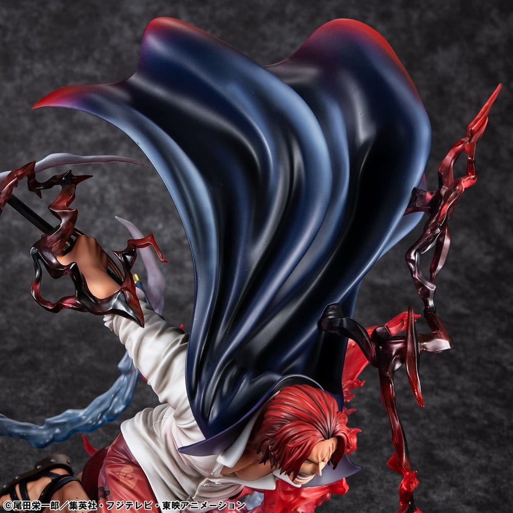 One Piece P.O.P SA-MAXIMUM PVC Figure Leader of the Red-Haired Pirates Red-Haired Shanks Kamusari 25 cm