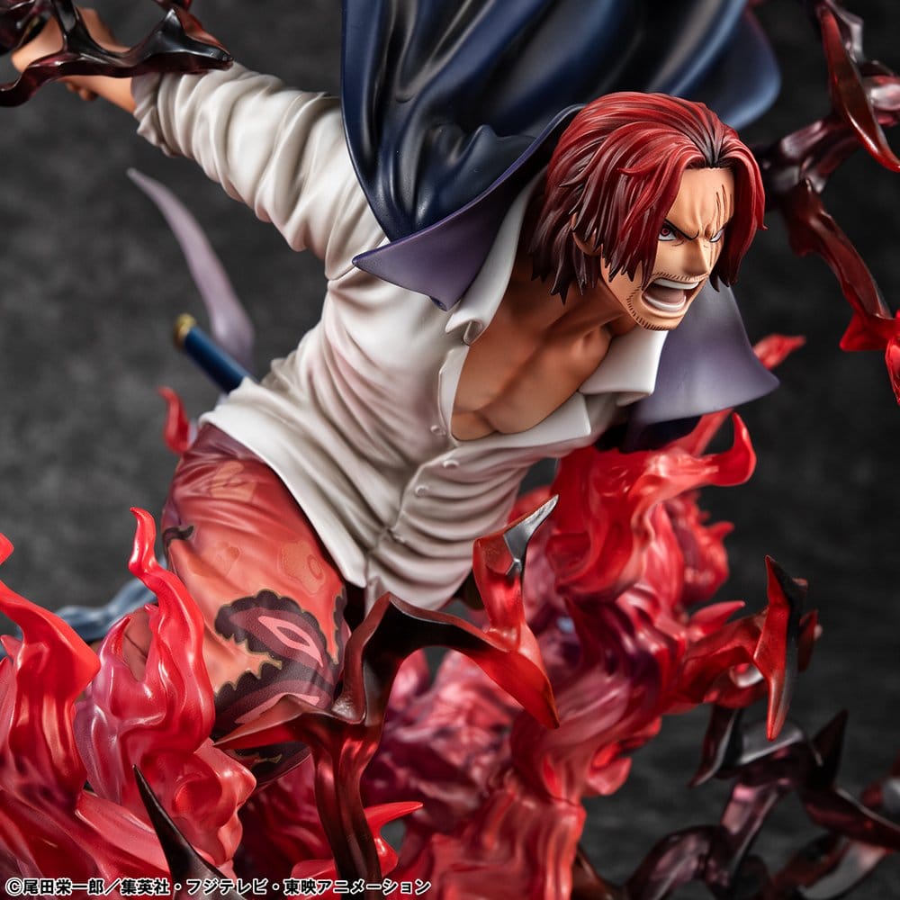 One Piece P.O.P SA-MAXIMUM PVC Figure Leader of the Red-Haired Pirates Red-Haired Shanks Kamusari 25 cm