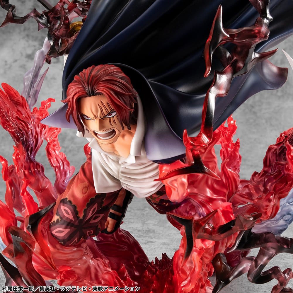 One Piece P.O.P SA-MAXIMUM PVC Figure Leader of the Red-Haired Pirates Red-Haired Shanks Kamusari 25 cm