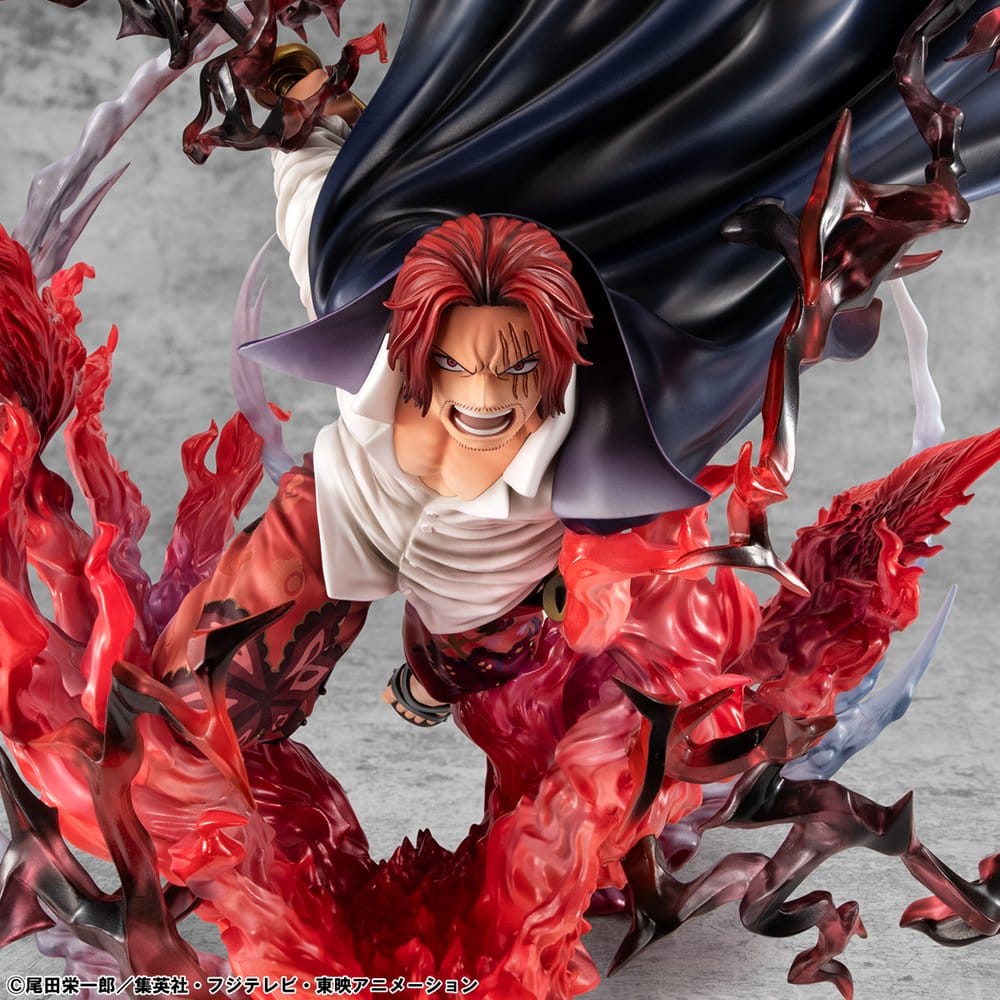 One Piece P.O.P SA-MAXIMUM PVC Figure Leader of the Red-Haired Pirates Red-Haired Shanks Kamusari 25 cm
