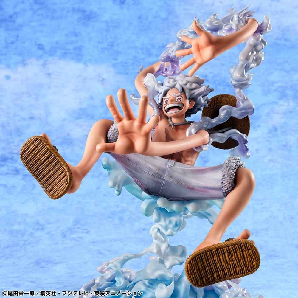 One Piece Portrait.Of.Pirates PVC-figur "Evolutionära Historien" Monkey D. Luffy "Gear Fifth" 26 cm