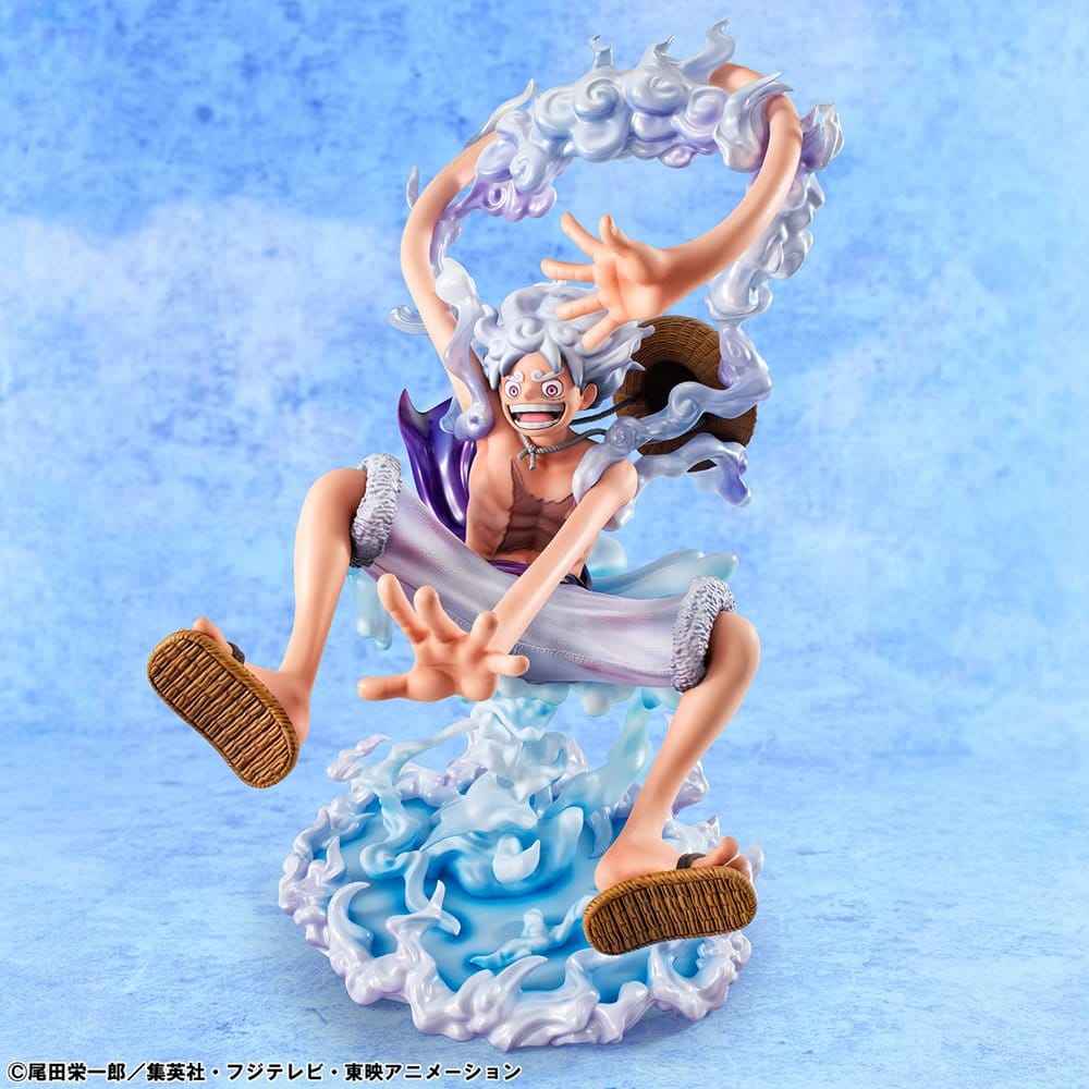 One Piece Portrait.Of.Pirates PVC-figur "Evolutionära Historien" Monkey D. Luffy "Gear Fifth" 26 cm
