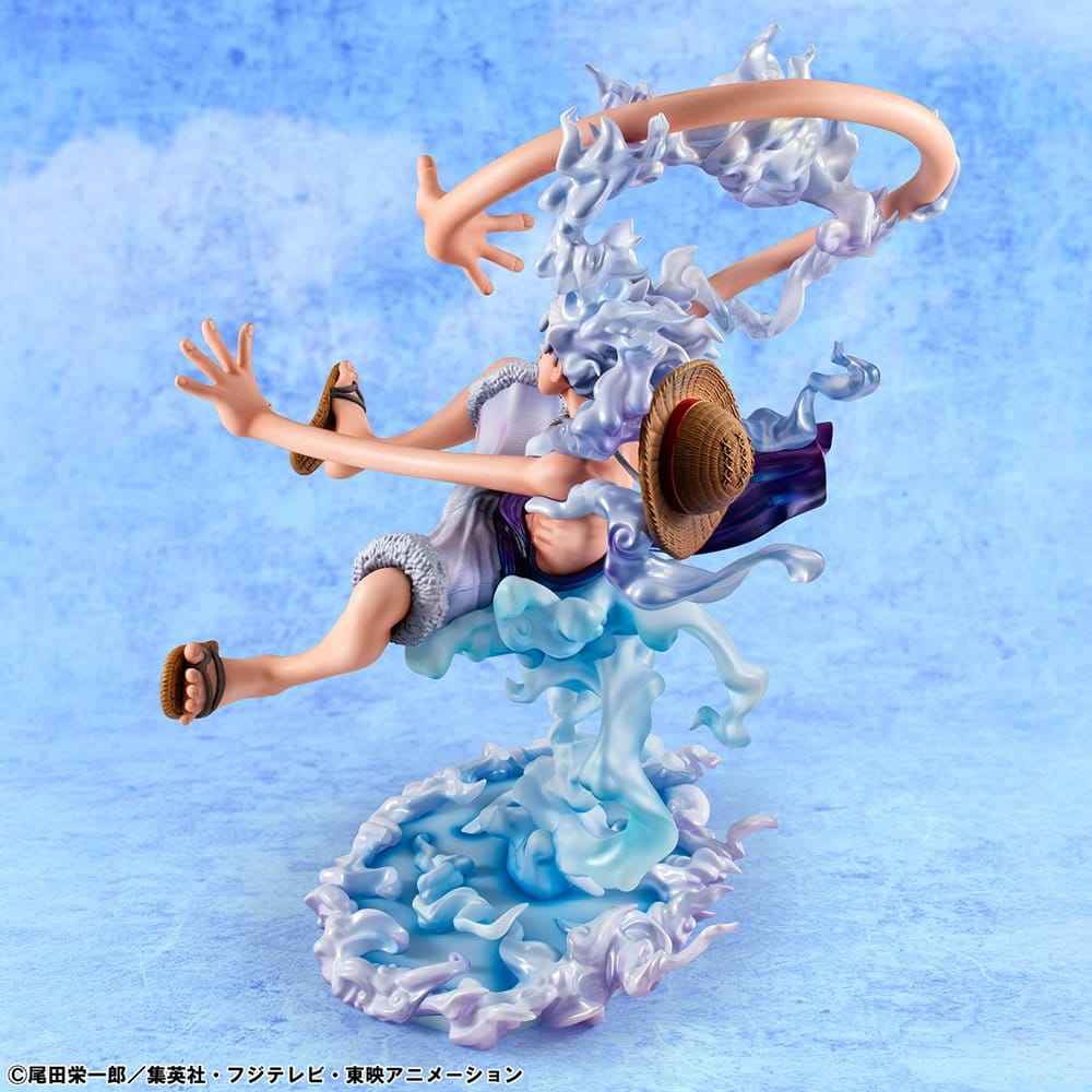 One Piece Portrait.Of.Pirates PVC-figur "Evolutionära Historien" Monkey D. Luffy "Gear Fifth" 26 cm