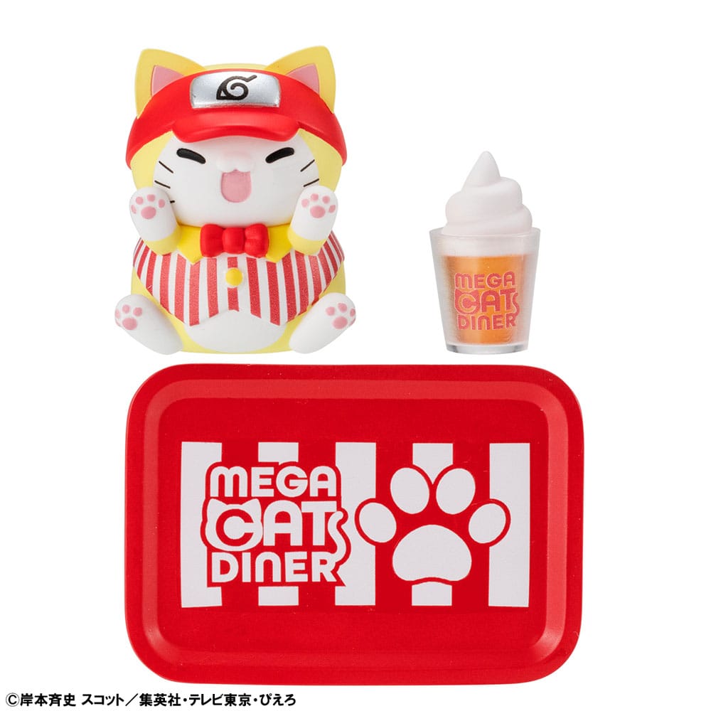 Naruto Shippuden Mega Cat Project Nyaruto! Trading Figures Mega Cat Diner - 3 cm Assortment (6) Megahouse
