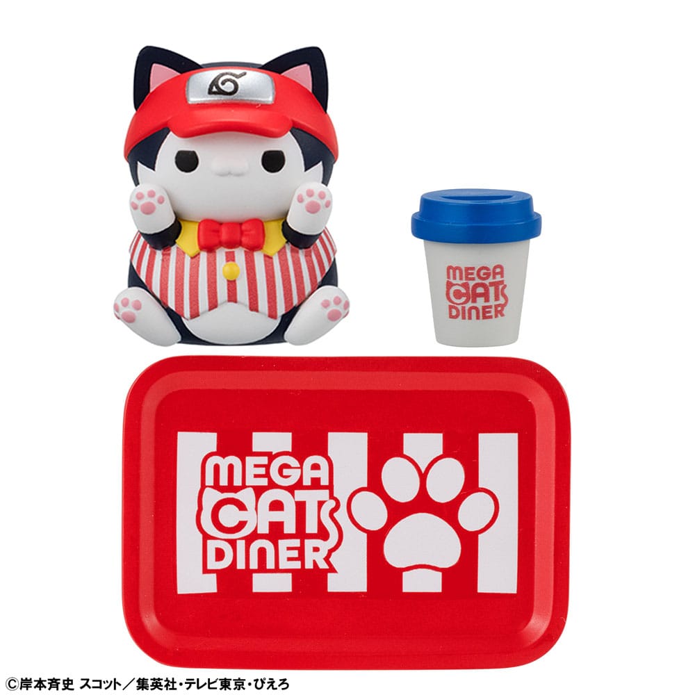 Naruto Shippuden Mega Cat Project Nyaruto! Trading Figures Mega Cat Diner - 3 cm Assortment (6) Megahouse