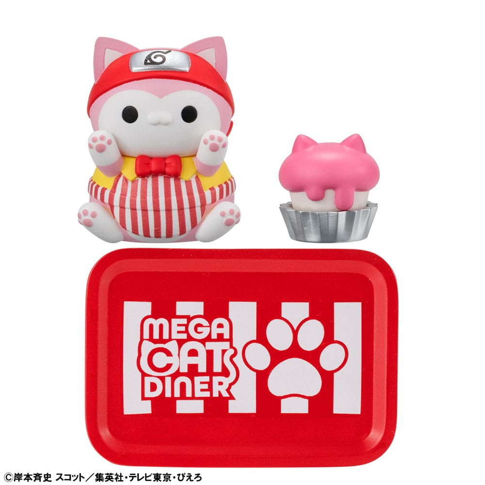 Naruto Shippuden Mega Cat Project Nyaruto! Trading Figures Mega Cat Diner - 3 cm Assortment (6) Megahouse