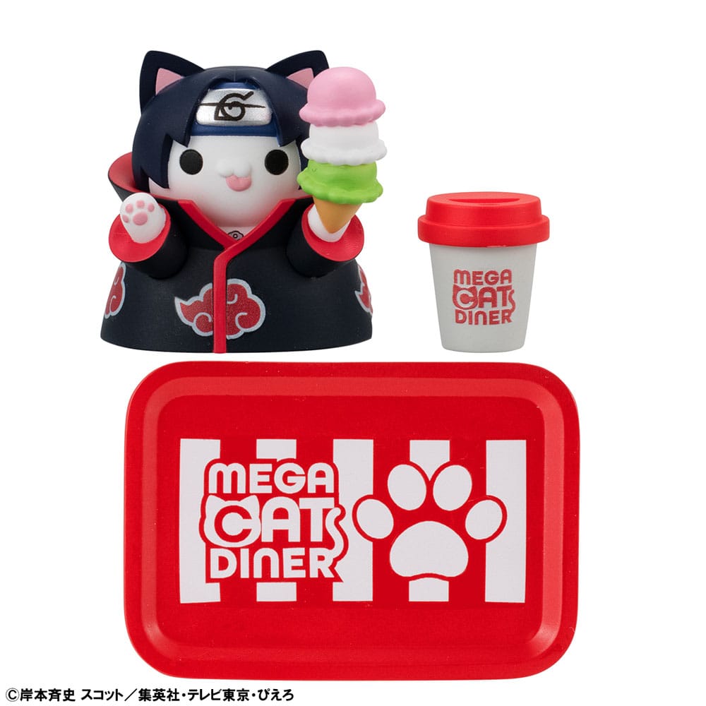 Naruto Shippuden Mega Cat Project Nyaruto! Trading Figures Mega Cat Diner - 3 cm Assortment (6) Megahouse