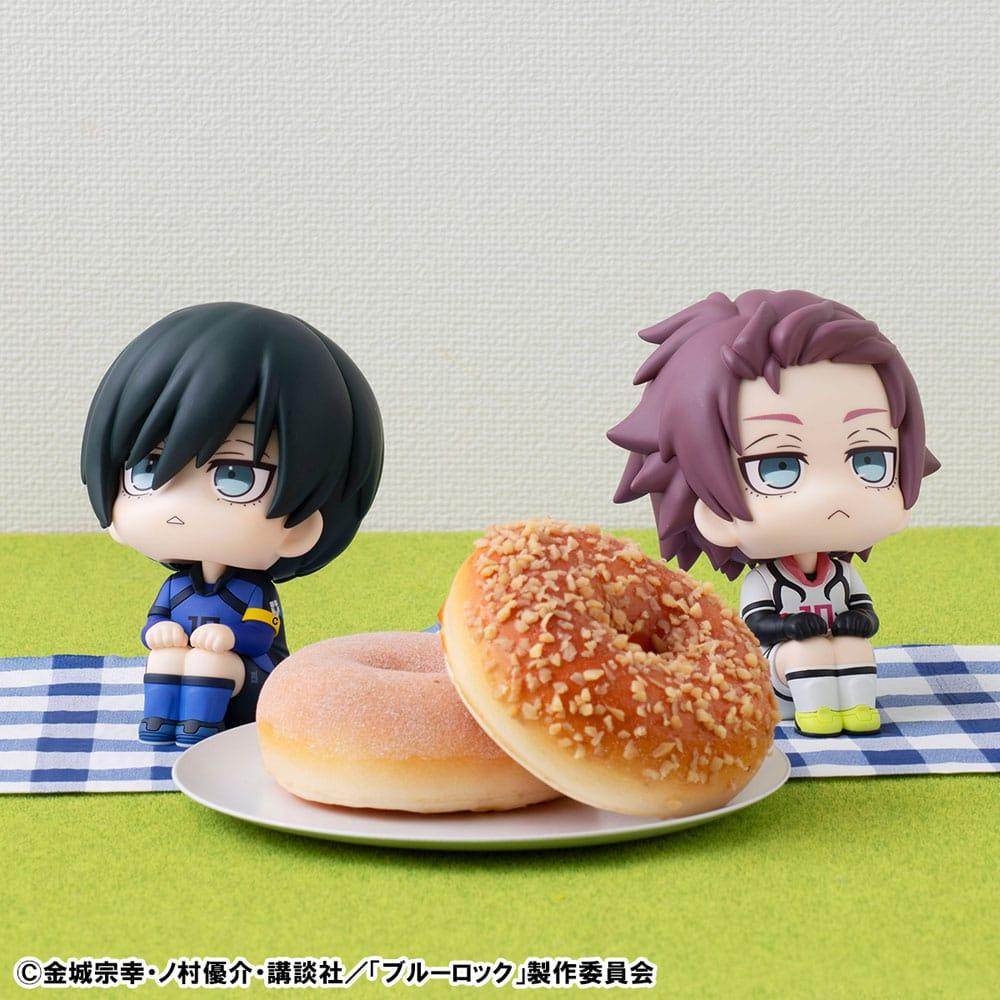 Blue Lock Look Up PVC Figur Rin Itoshi & Sae Itoshi Japansk Landslagsspelare Match Ver. 11 cm (med present)