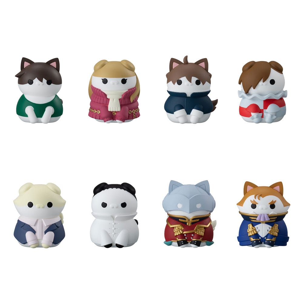 Mobile Suit Gundam Mega Cat Project Ny Mobil Rapport Gundam Wing Nyandam Trading Figur Katter Transformationsuppdrag Utfört! 3 cm Sortiment (8)