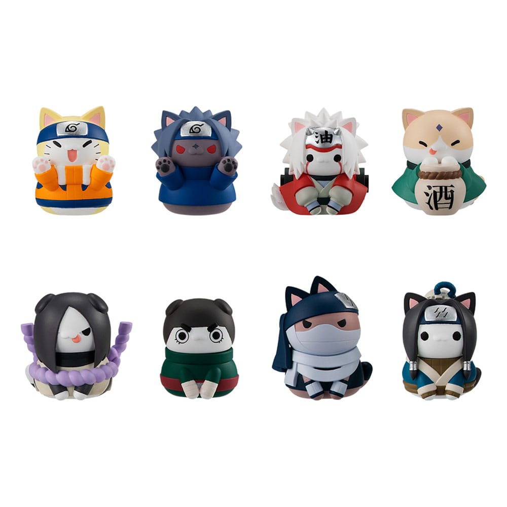 Naruto Shippuden Mega Cat Project Nyaruto! Trading Figures - Kom hit här Sasuke-kun 3 cm Assortiment (8) Megahouse