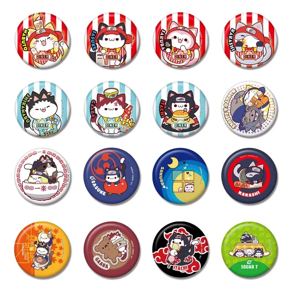 Naruto Mega Cat Project Nyaruto! Enamel Pins 5 cm Assortment (16) Megahouse