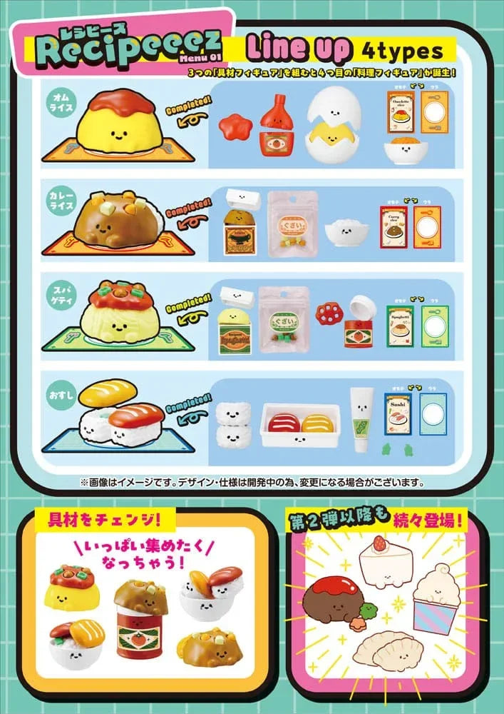 Recipeeez Mini Figur Meny 01 - 3 cm Assortiment (4) Megahouse
