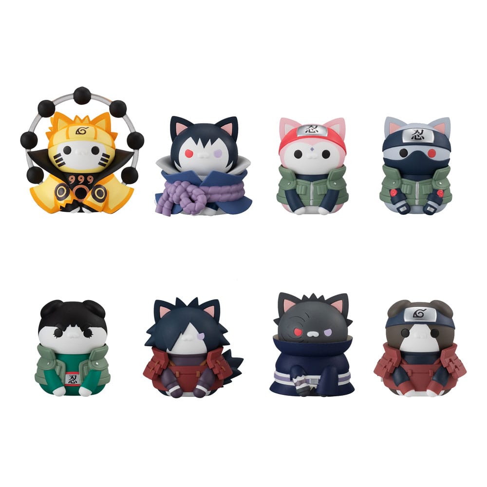 Naruto Shippuden Mega Cat Project Trading Figure 3 cm Nyaruto! Last Battle Ver. Blind Box Assortment (8) Megahouse