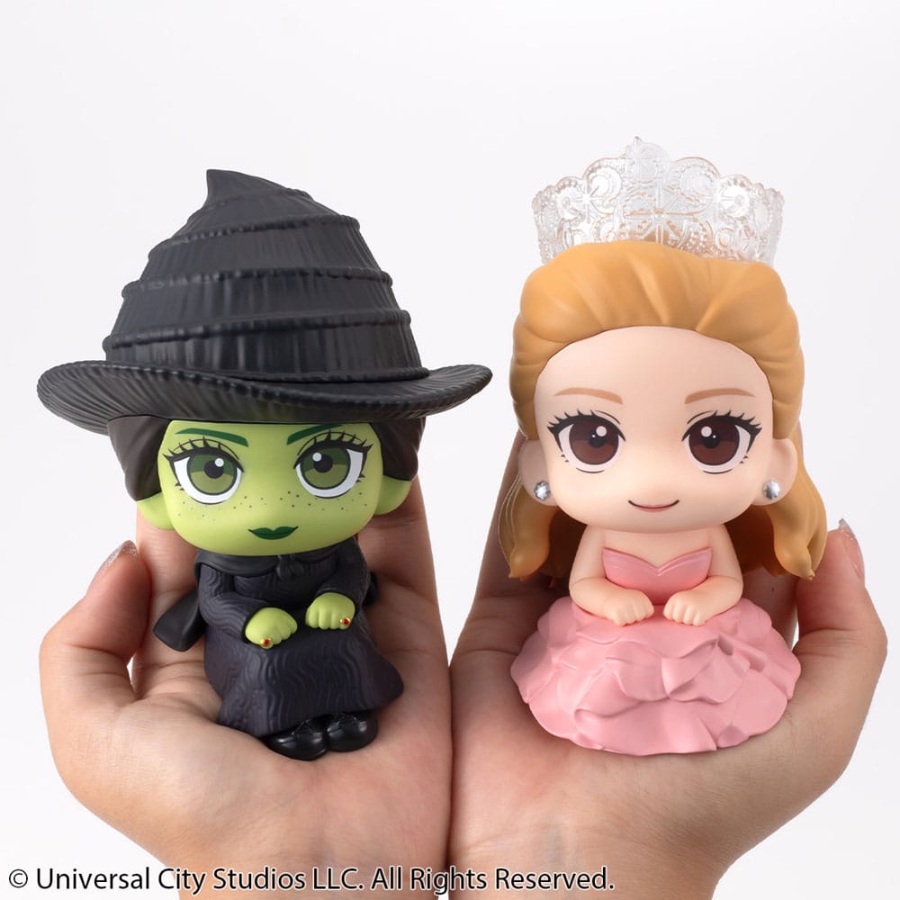 Wicked Look Up PVC Figurer Elphaba & Glinda (med present) 11 cm Megahouse