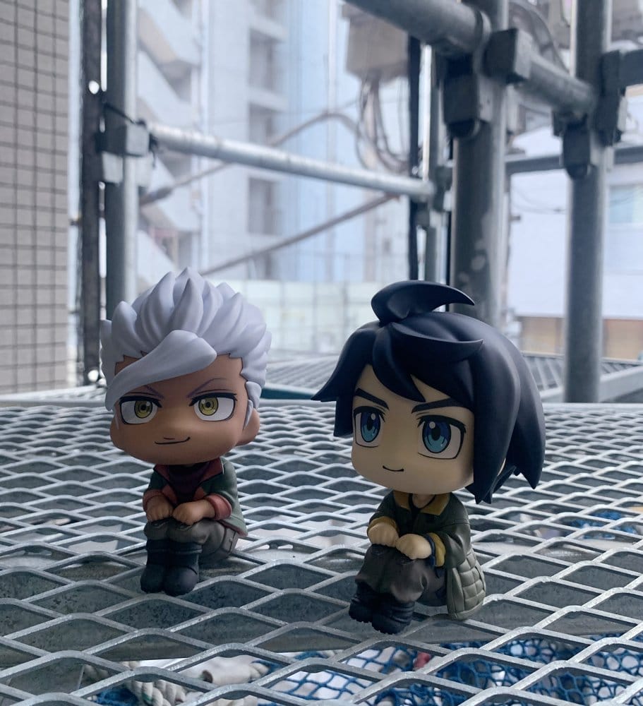 Mobile Suit Gundam Iron-Blooded Orphans Look Up PVC Figurer Mikazuki Augus & Orga Itsuka 11 cm (med gåva)