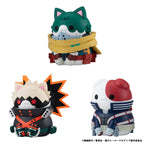 My Hero Academia Mega Cat Project Nyanto! Den stora Heroaca Cats Serien Samlarfigur 3-Pack Izuku Midoriya & Katsuki Bakugo & Shoto Todoroki 12 cm Megahouse