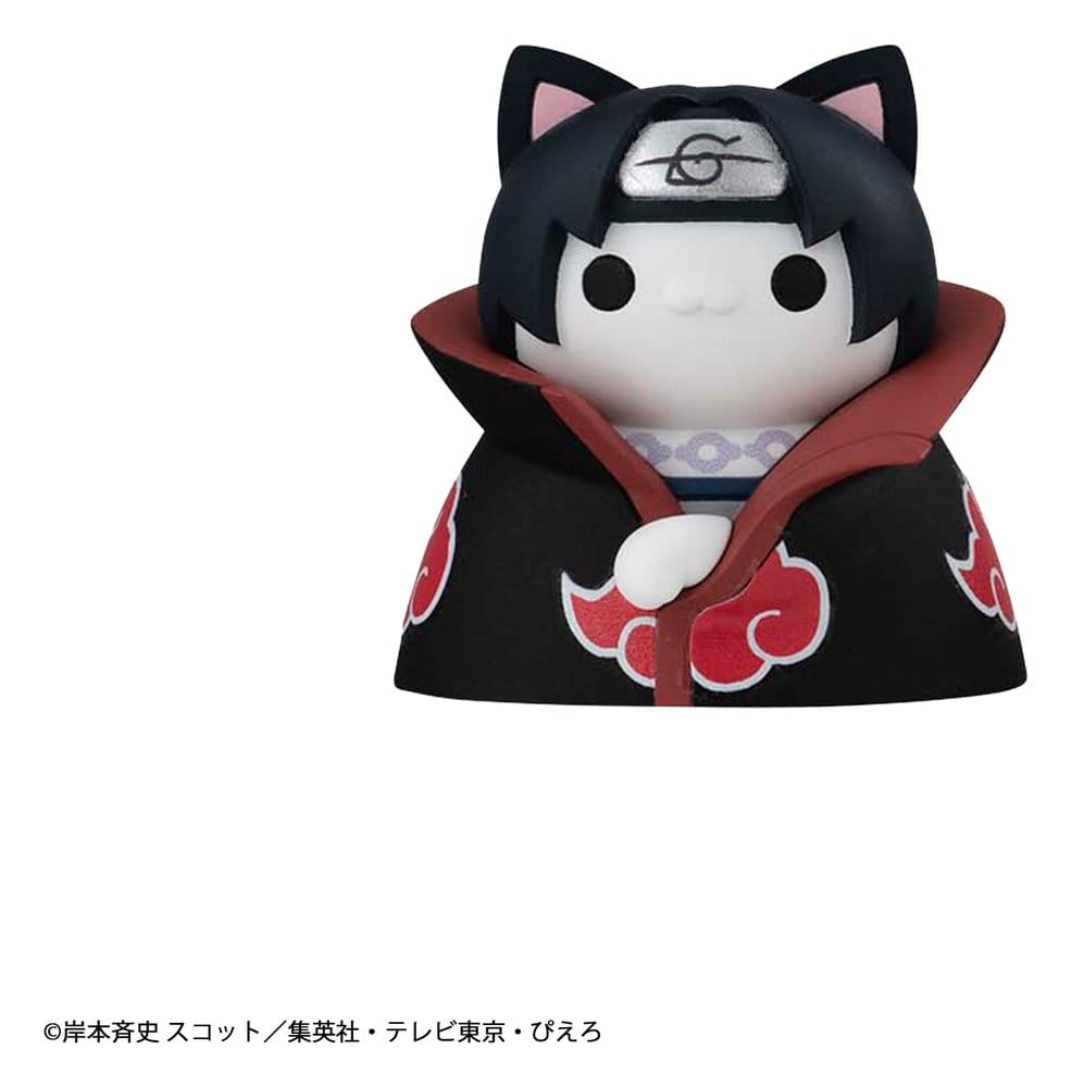 Naruto Mega Cat Projekt Minifigurer 3 cm Nyaruto! Katter från Konoha by Reboot Blind Box Display (8) (Upprepad)