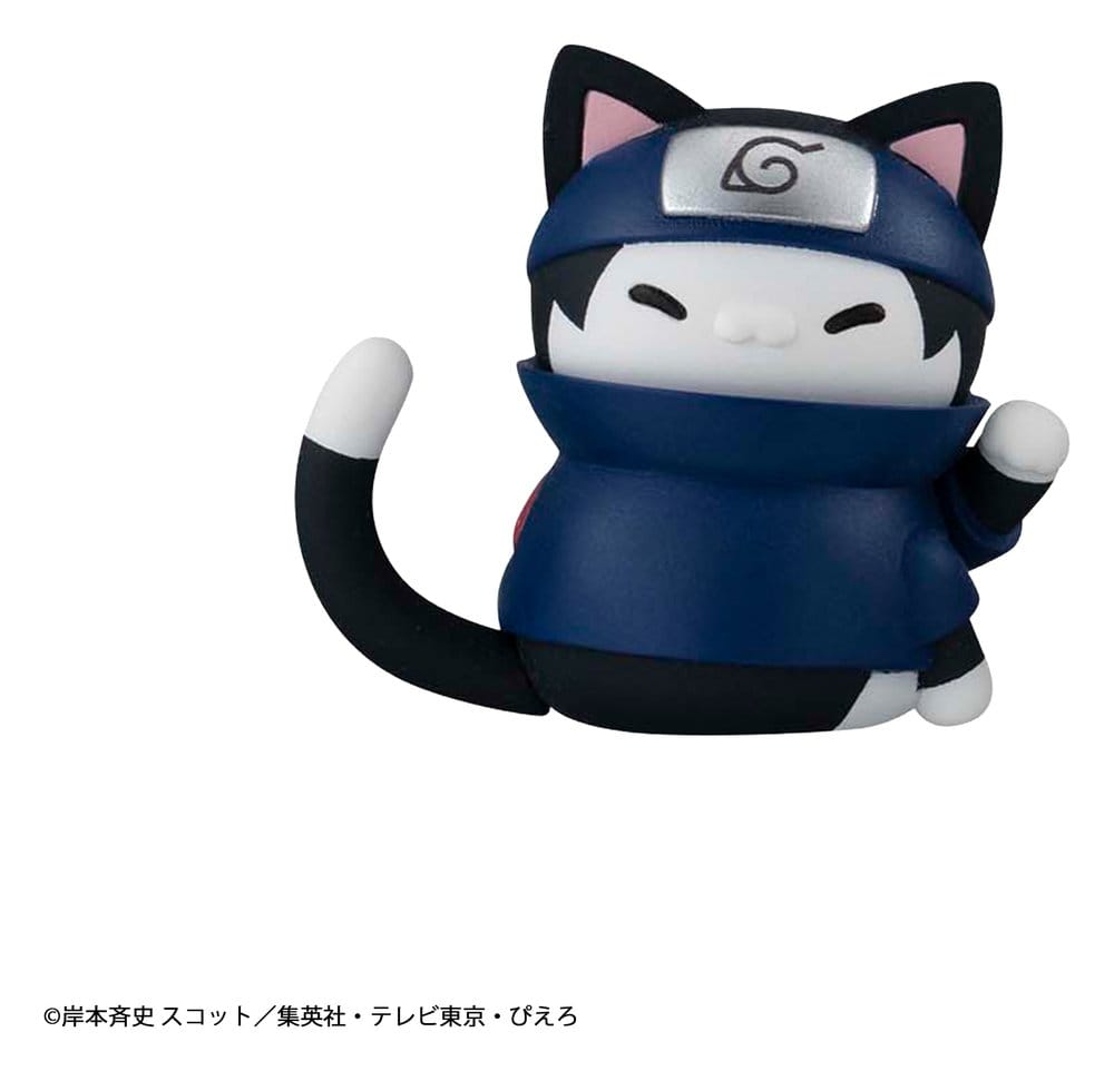 Naruto Mega Cat Projekt Minifigurer 3 cm Nyaruto! Katter från Konoha by Reboot Blind Box Display (8) (Upprepad)