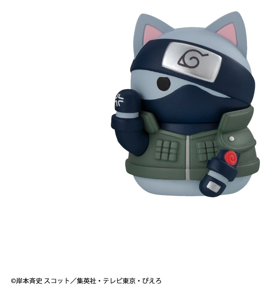 Naruto Mega Cat Project Mini Figures 3 cm Nyaruto! Cats from Konoha by Reboot Blind Box Display (8) (Repeated)