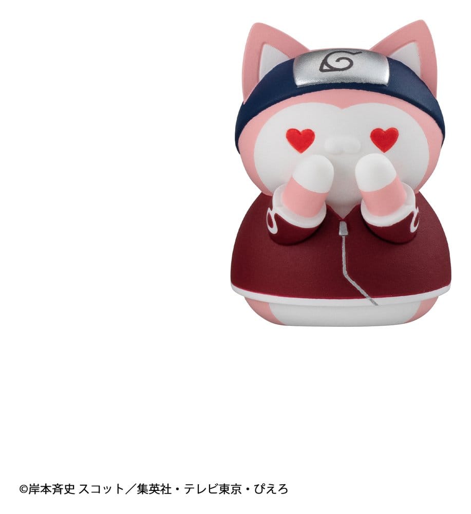 Naruto Mega Cat Project Mini Figures 3 cm Nyaruto! Cats from Konoha by Reboot Blind Box Display (8) (Repeated)