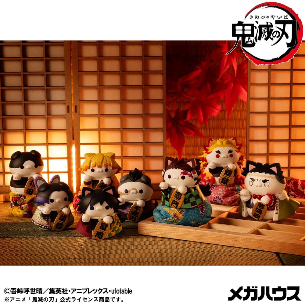 Demon Slayer: Kimetsu no Yaiba Mega Cat Project Trading Figure Fortune Cats Ver. 01 7 cm Blind Box Urval (6)