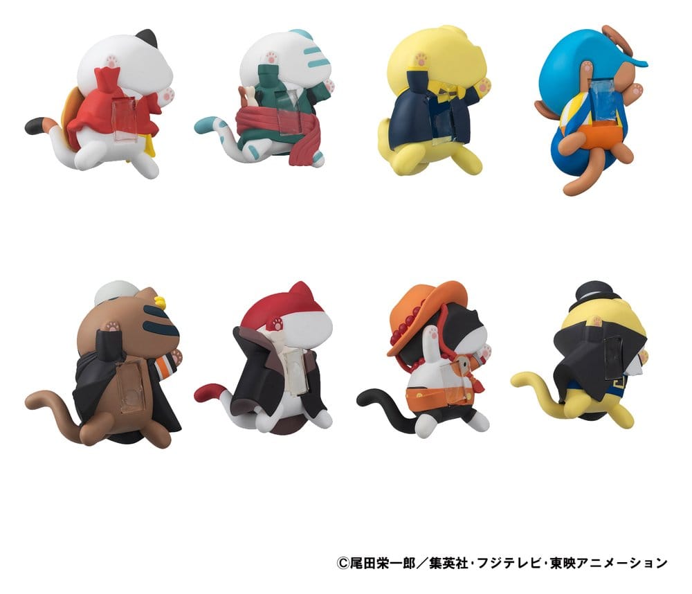 One Piece Mega Cat Project Trading Figur Egghead NyanPieceNyan! Stickie! 3 cm Assortment (8) Megahouse
