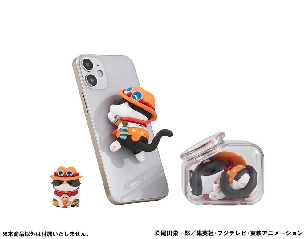 One Piece Mega Cat Project Trading Figur Egghead NyanPieceNyan! Stickie! 3 cm Assortment (8) Megahouse