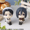 Attack on Titan Look Up PVC Figurer Levi Rengöringsversion & Mikasa Ackerman (med gåva) 11 cm
