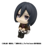 Attack on Titan Look Up PVC Figurer Levi Rengöringsversion & Mikasa Ackerman (med gåva) 11 cm