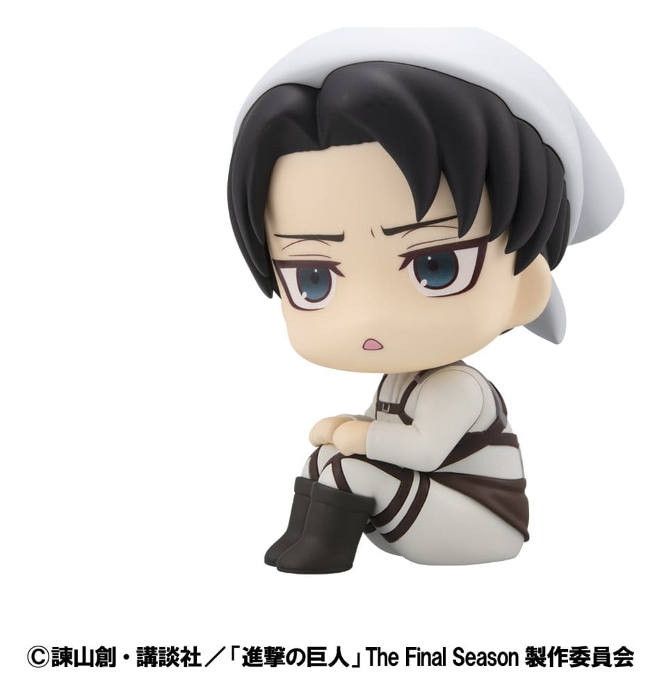 Attack on Titan Look Up PVC Figurer Levi Rengöringsversion & Mikasa Ackerman (med gåva) 11 cm